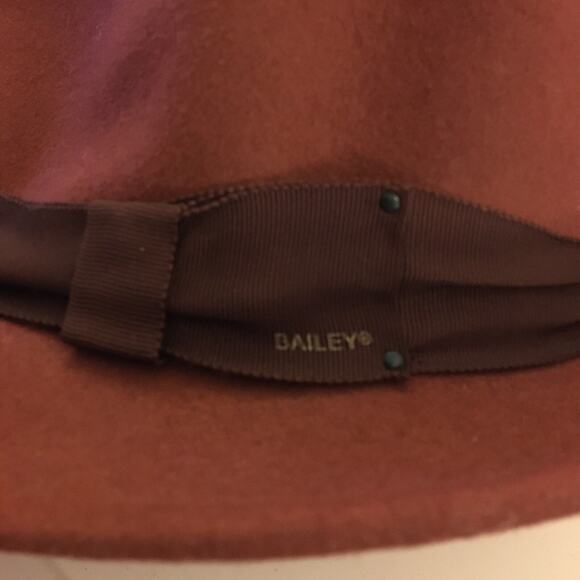Bailey Tino Winters Elite Wool Felt Fedora Hat Burgundy Small - Picture 2 of 7